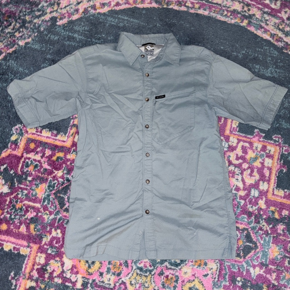 Columbia Light Blue Short Sleeve Shirt